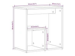 Mesas de apoio 2 pcs 50x30x50 cm derivados de madeira branco