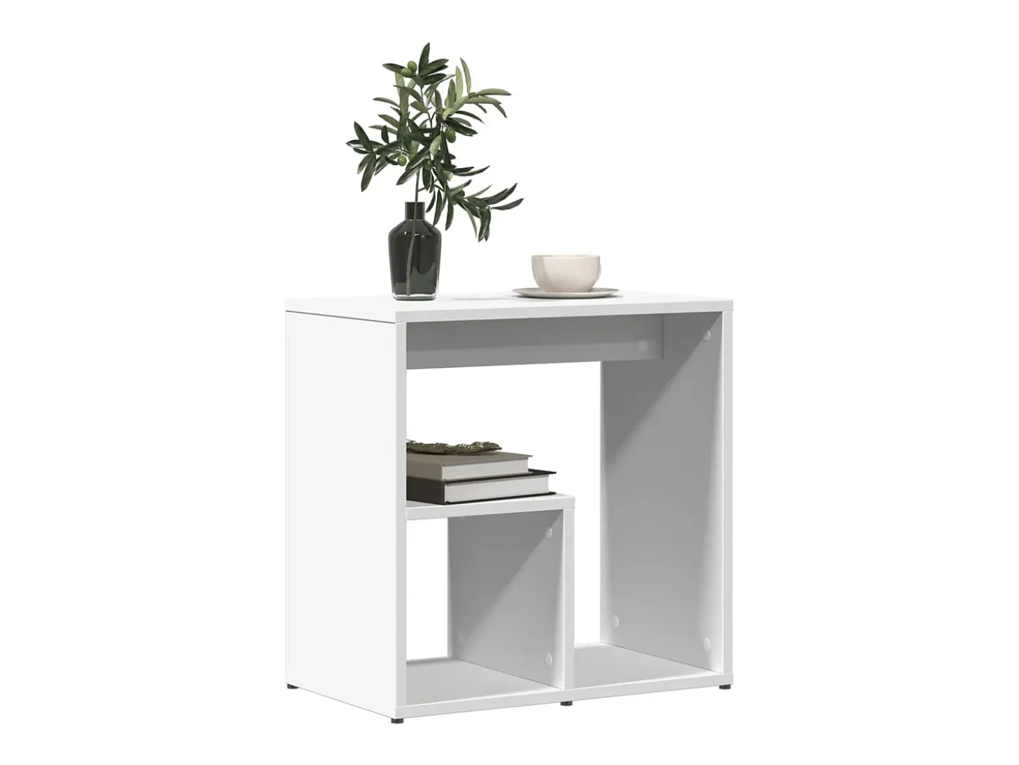 Mesas de apoio 2 pcs 50x30x50 cm derivados de madeira branco