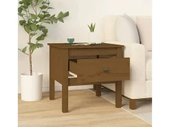 Mesas de apoio 2 pcs 50x50x49 cm pinho maciço castanho mel PT135361