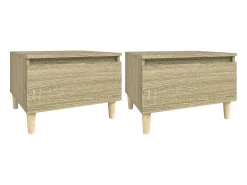 Mesas de apoio 2 pcs 50x46x35 cm deriv. madeira carvalho sonoma PT427881