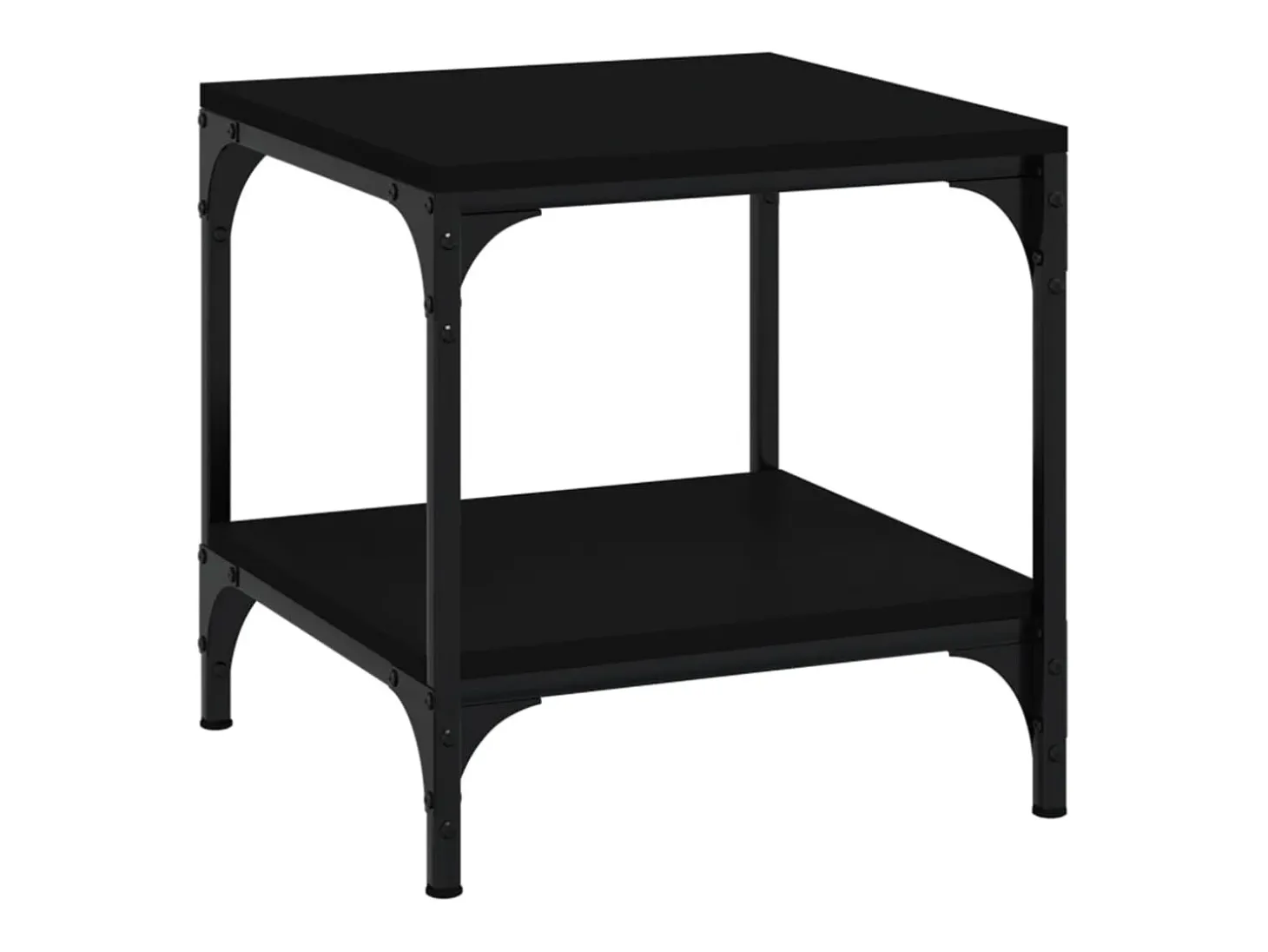 Mesas de apoio 2 pcs 40x40x40 cm derivados de madeira preto PT804782