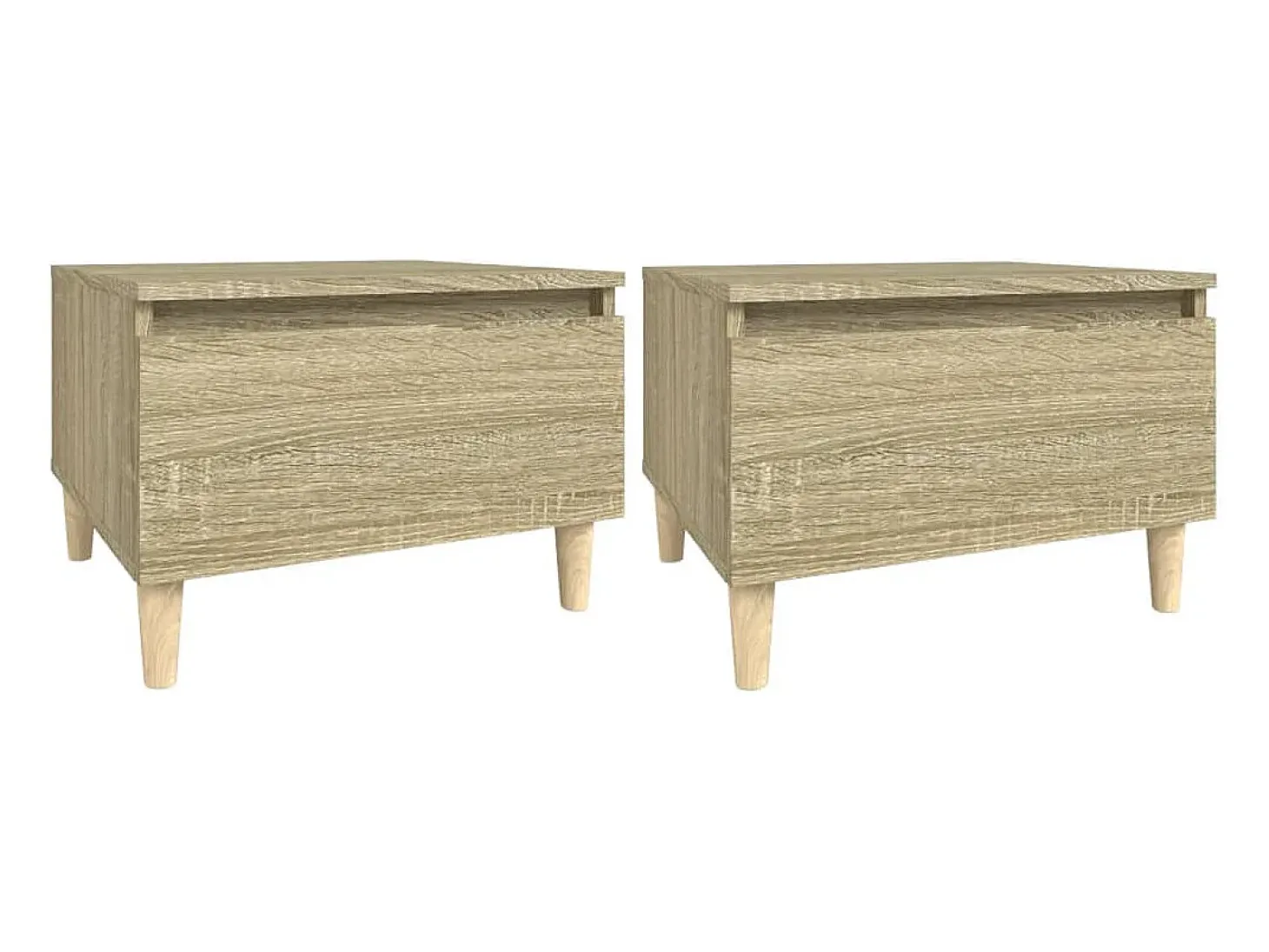 Mesas de apoio 2 pcs 50x46x35 cm deriv. madeira carvalho sonoma