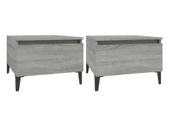 Mesas de apoio 2 pcs 50x46x35 cm deriv. madeira cinzento sonoma PT881907