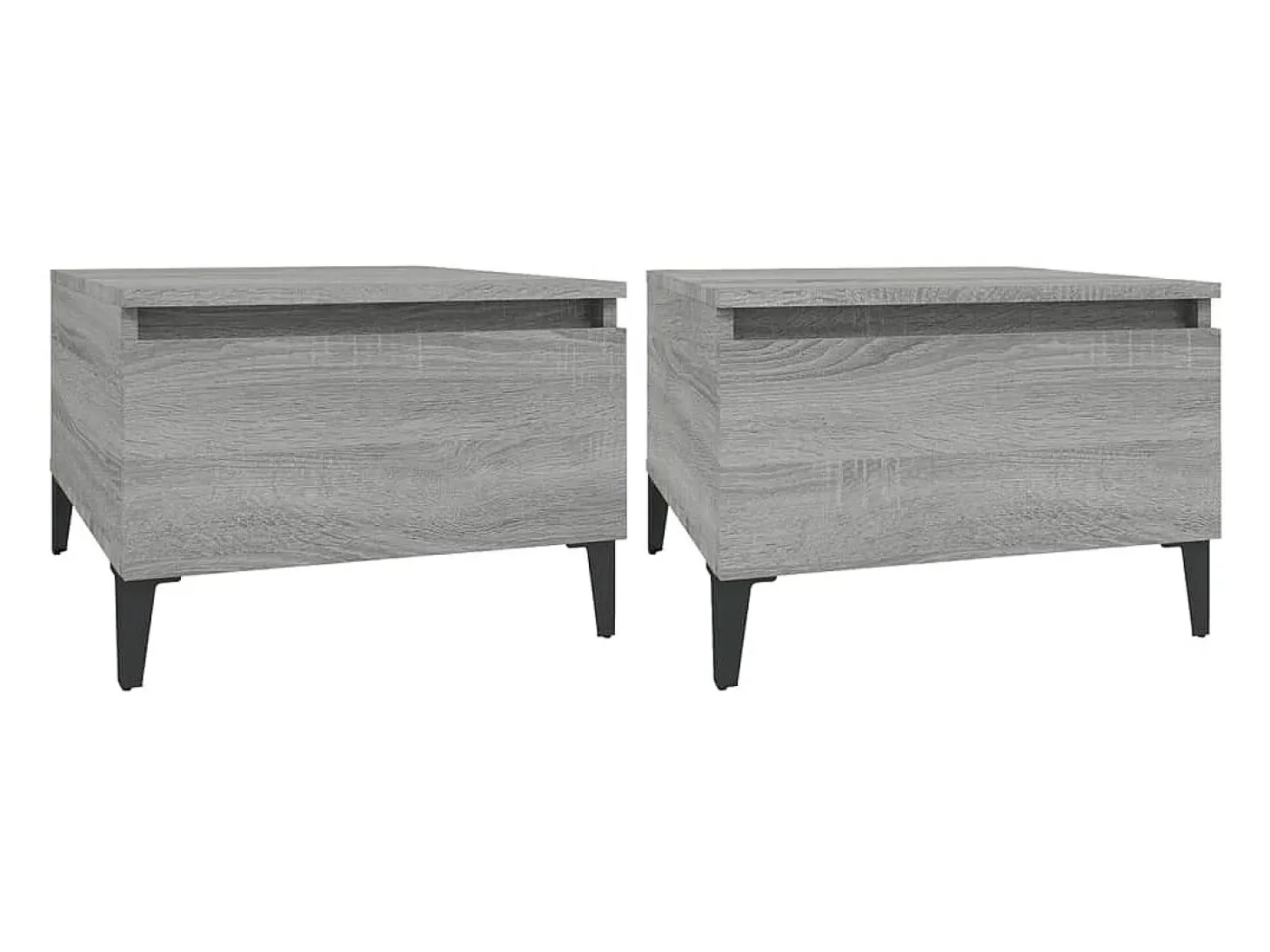 Mesas de apoio 2 pcs 50x46x35 cm deriv. madeira cinzento sonoma PT881907