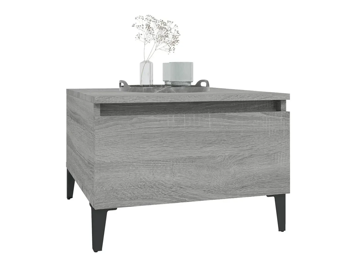 Mesas de apoio 2 pcs 50x46x35 cm deriv. madeira cinzento sonoma PT881907