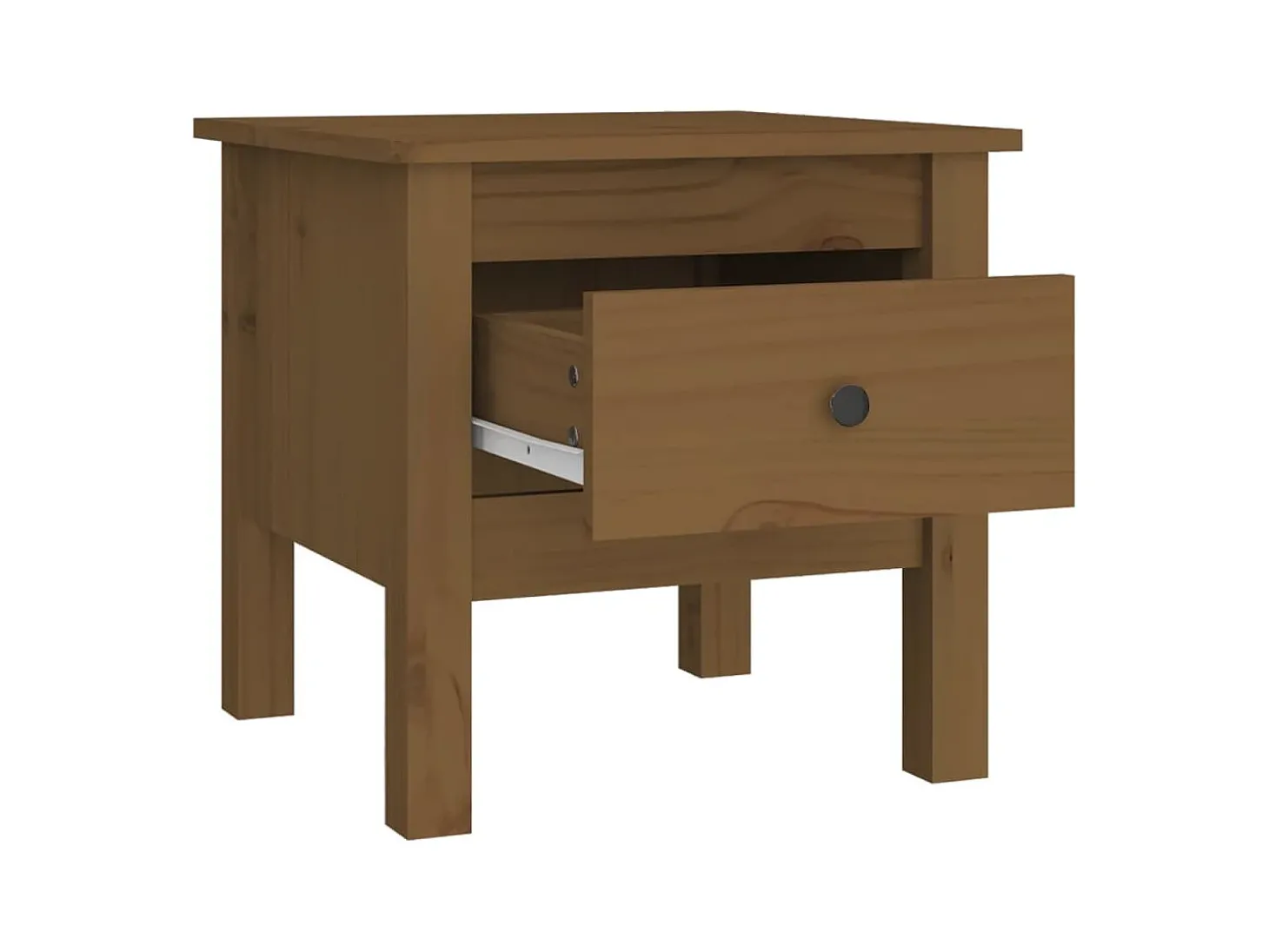 Mesas de apoio 2 pcs 40x40x39 cm pinho maciço castanho mel