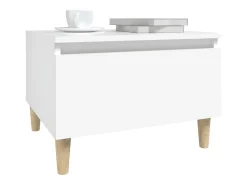 Mesas de apoio 2 pcs 50x46x35 cm derivados de madeira branco PT412407