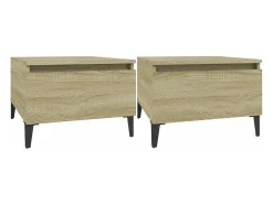 Mesas de apoio 2 pcs 50x46x35 cm deriv. madeira carvalho sonoma PT369853