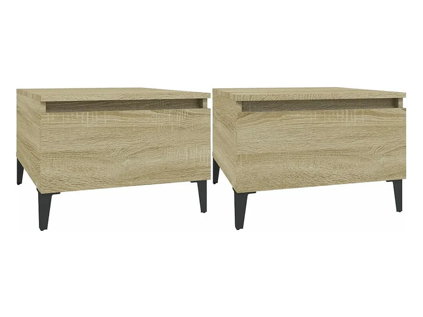 Mesas de apoio 2 pcs 50x46x35 cm deriv. madeira carvalho sonoma PT369853
