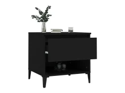Mesas de apoio 2 pcs 50x46x50 cm derivados de madeira preto PT207746