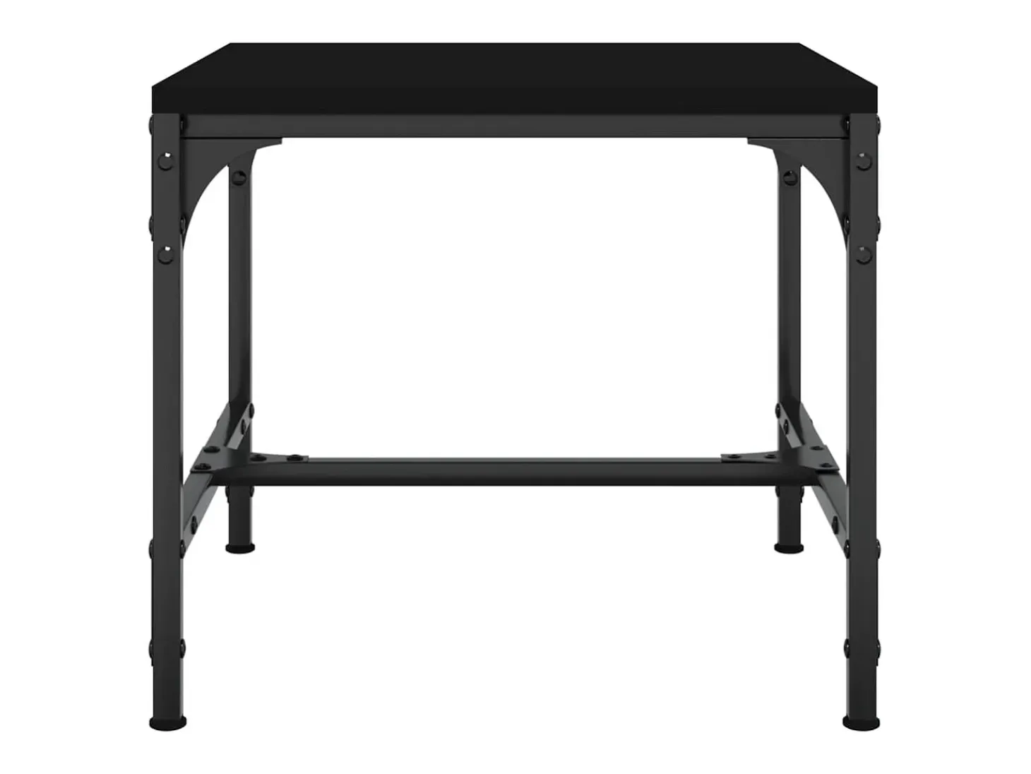 Mesas de apoio 2 pcs 40x40x35 cm derivados de madeira preto