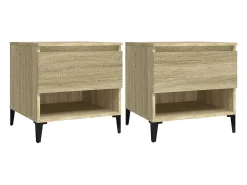 Mesas de apoio 2 pcs 50x46x50 cm deriv. madeira carvalho sonoma PT991790