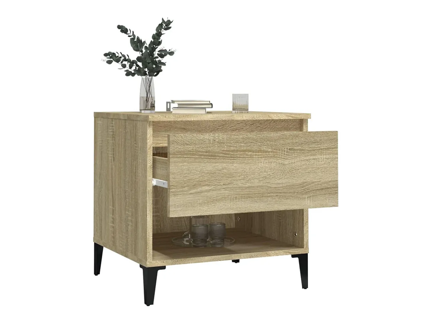 Mesas de apoio 2 pcs 50x46x50 cm deriv. madeira carvalho sonoma PT991790