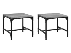 Mesas de apoio 2 pcs 40x40x35 cm deriv. madeira cinzento sonoma PT527087