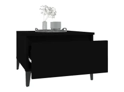 Mesas de apoio 2 pcs 50x46x35 cm derivados de madeira preto PT670779