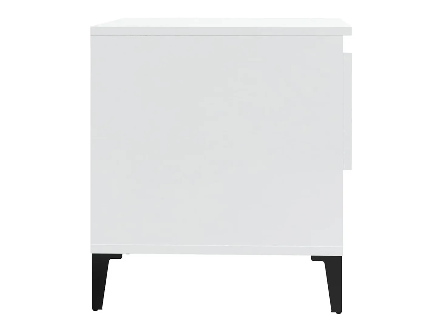Mesas de apoio 2 pcs 50x46x50cm deriv. madeira branco brilhante