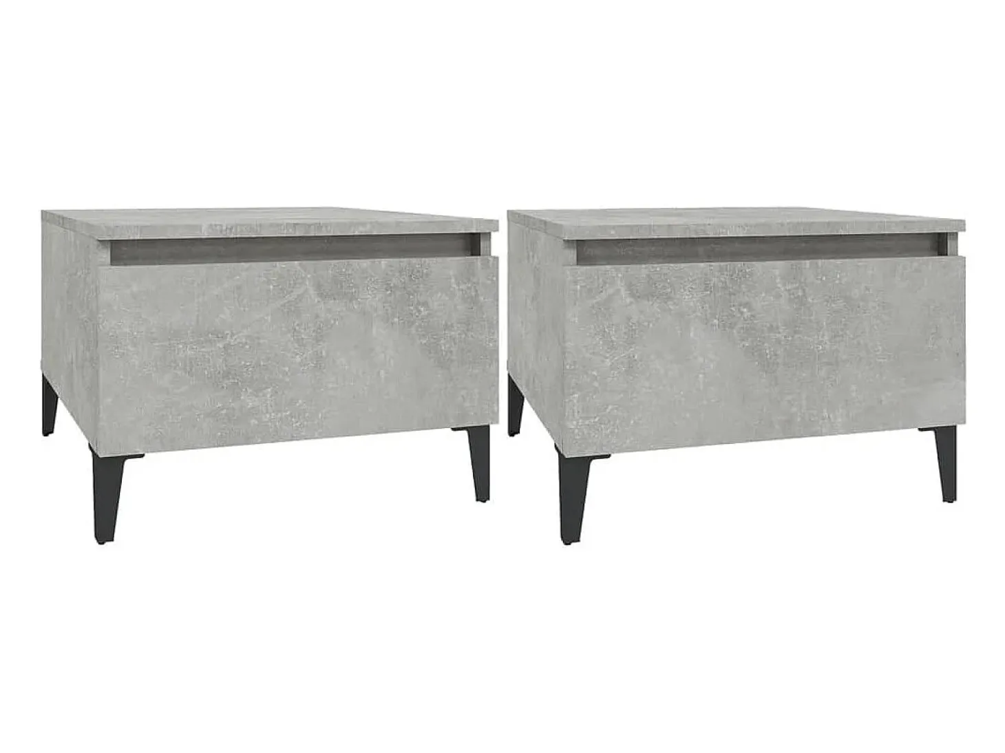 Mesas de apoio 2 pcs 50x46x35cm deriv. madeira cinzento-cimento PT456175