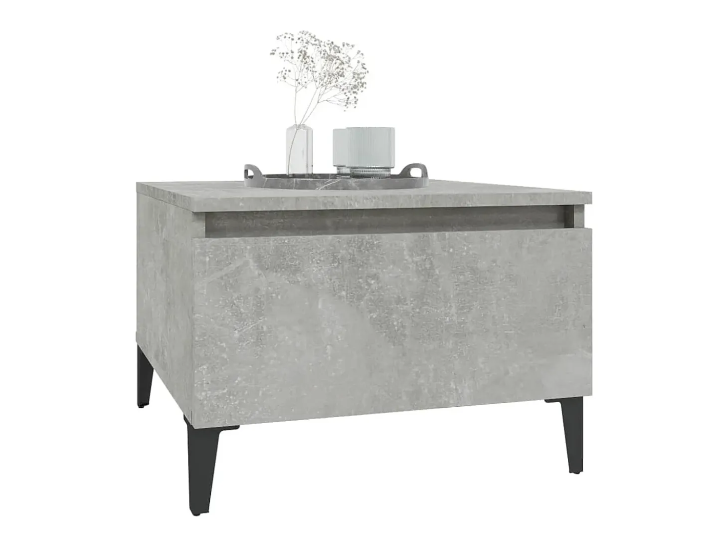Mesas de apoio 2 pcs 50x46x35cm deriv. madeira cinzento-cimento PT456175