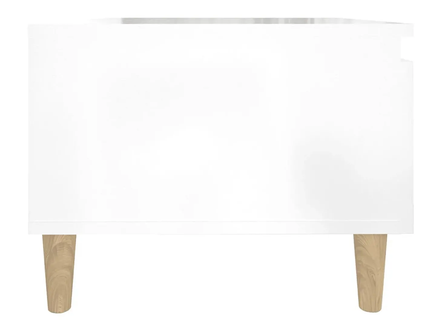 Mesas de apoio 2 pcs 50x46x35cm deriv. madeira branco brilhante
