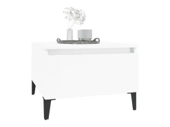 Mesas de apoio 2 pcs 50x46x35cm deriv. madeira branco brilhante PT921505