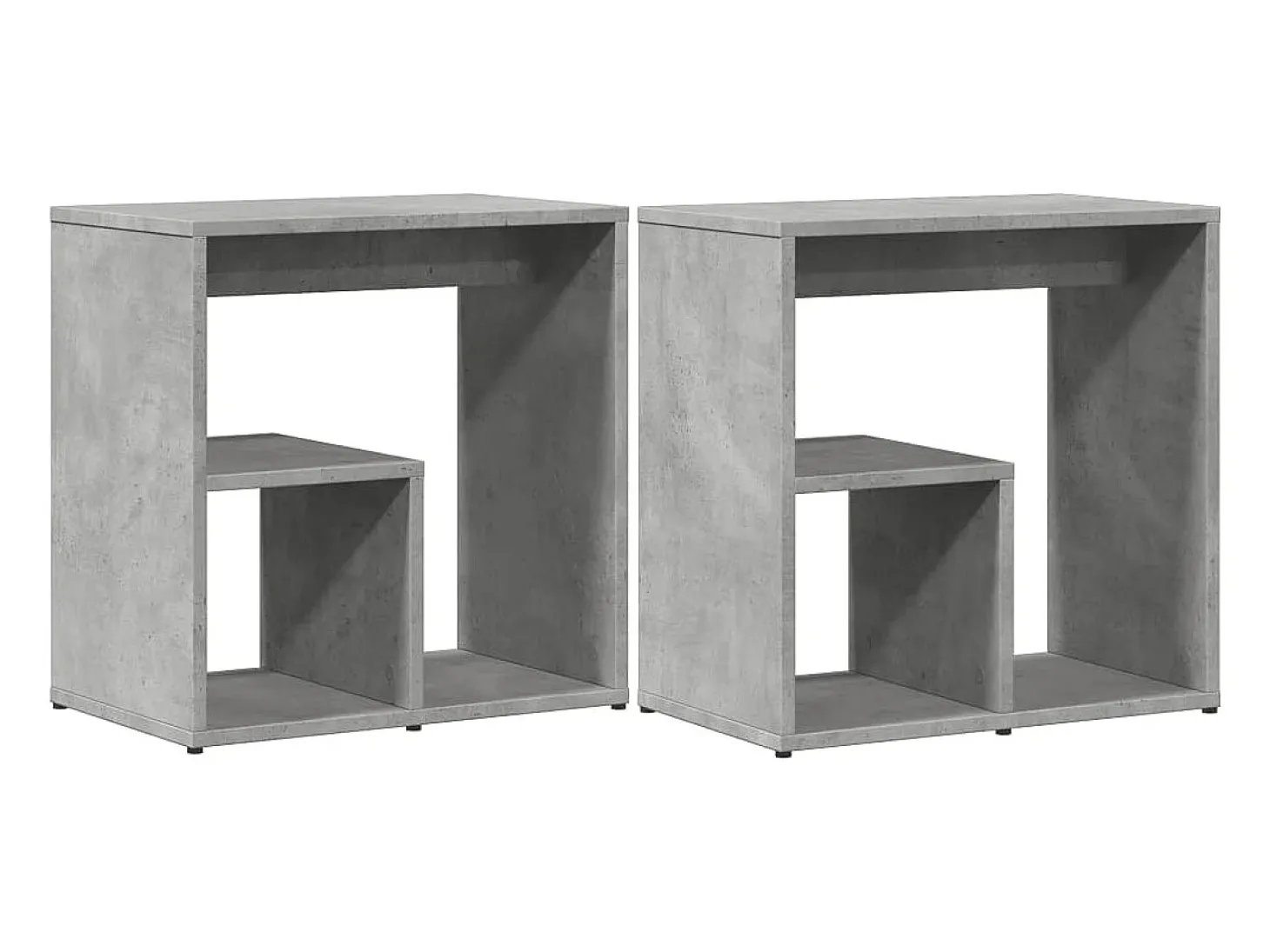 Mesas de apoio 2 pcs 50x30x50cm deriv. madeira cinzento-cimento PT604392