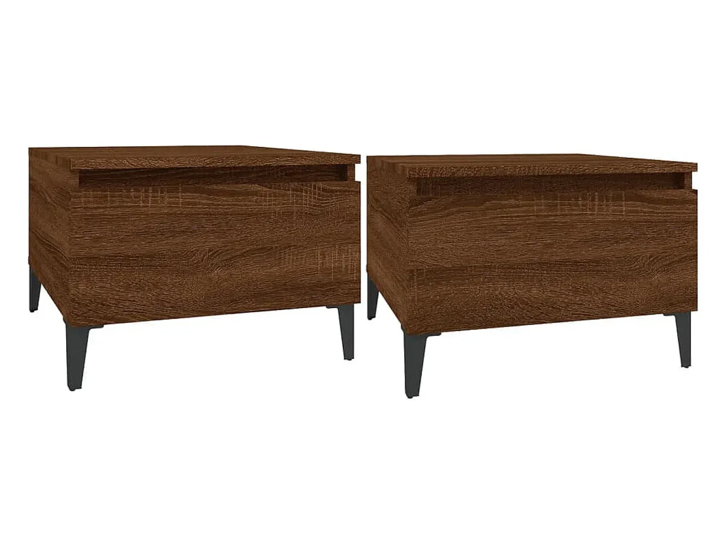 Mesas de apoio 2pcs 50x46x35cm deriv. madeira carvalho castanho PT551979