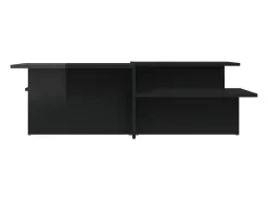 Mesas de centro 2 pcs derivados de madeira preto brilhante PT788242