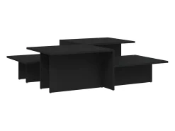 Mesas de centro 2 pcs derivados de madeira preto PT366028