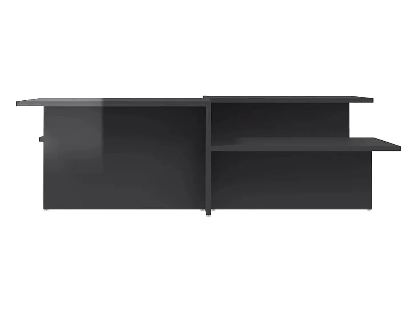 Mesas de centro 2 pcs derivados de madeira cinzento brilhante