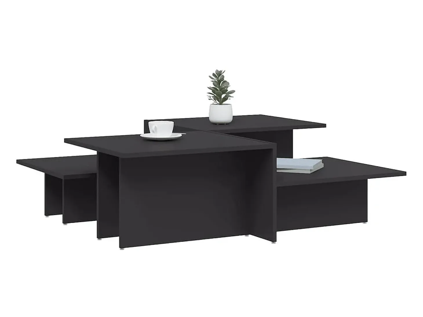 Mesas de centro 2 pcs derivados de madeira cinzento PT655640