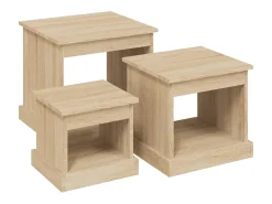 Mesas de centro 3 pcs derivados de madeira carvalho sonoma PT580930