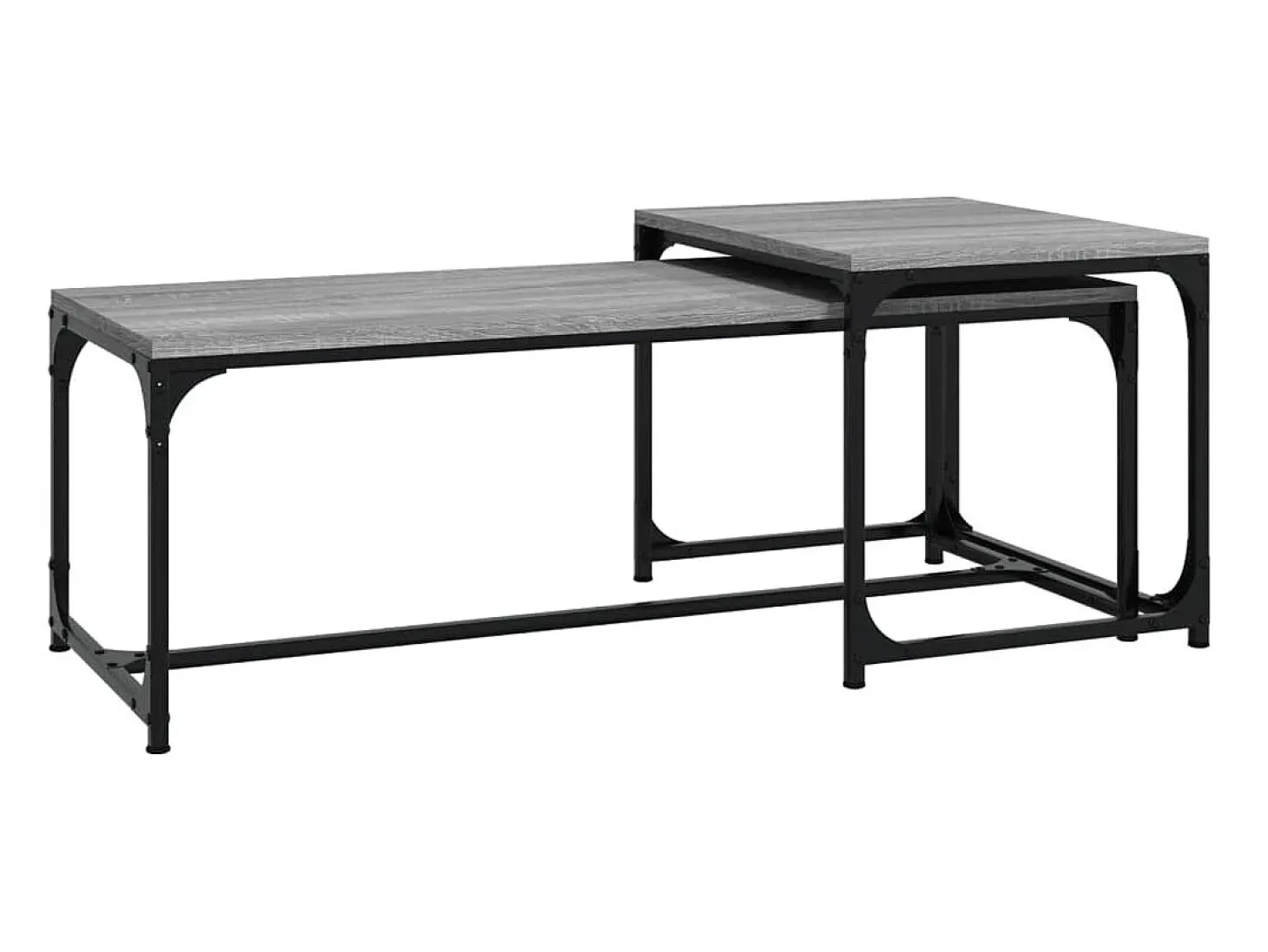 Mesas de centro 2 pcs derivados de madeira cinzento sonoma PT506354