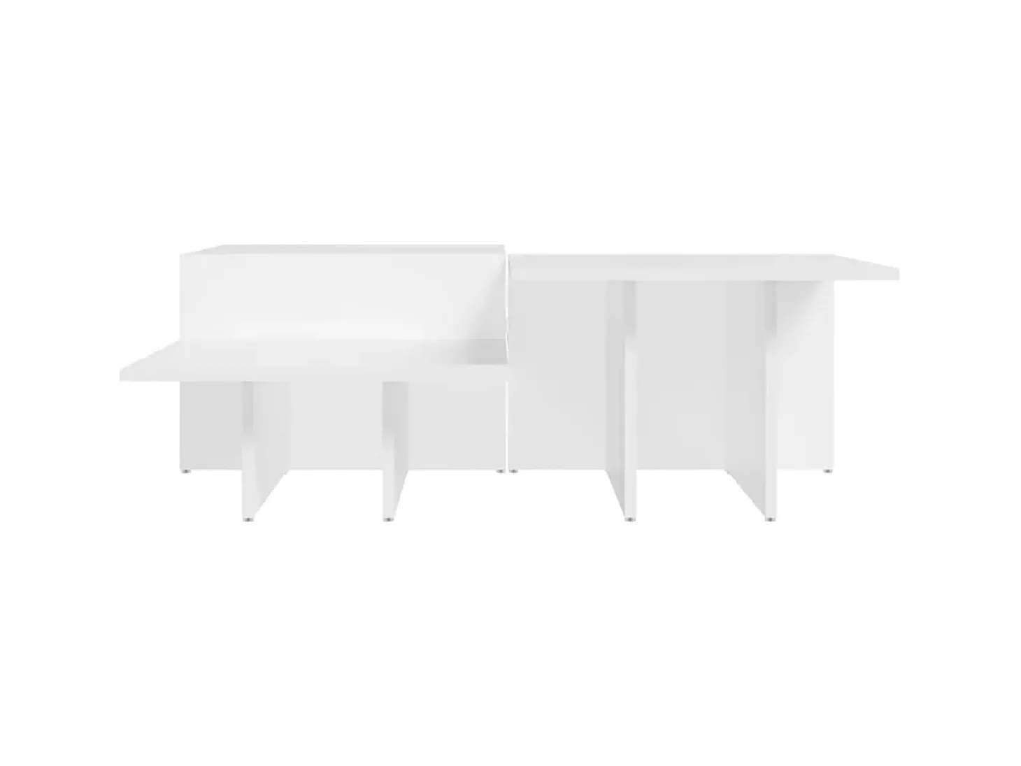 Mesas de centro 2 pcs derivados de madeira branco PT258718