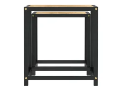 Mesas de centro 2 pcs MDF preto e amarelo PT258138