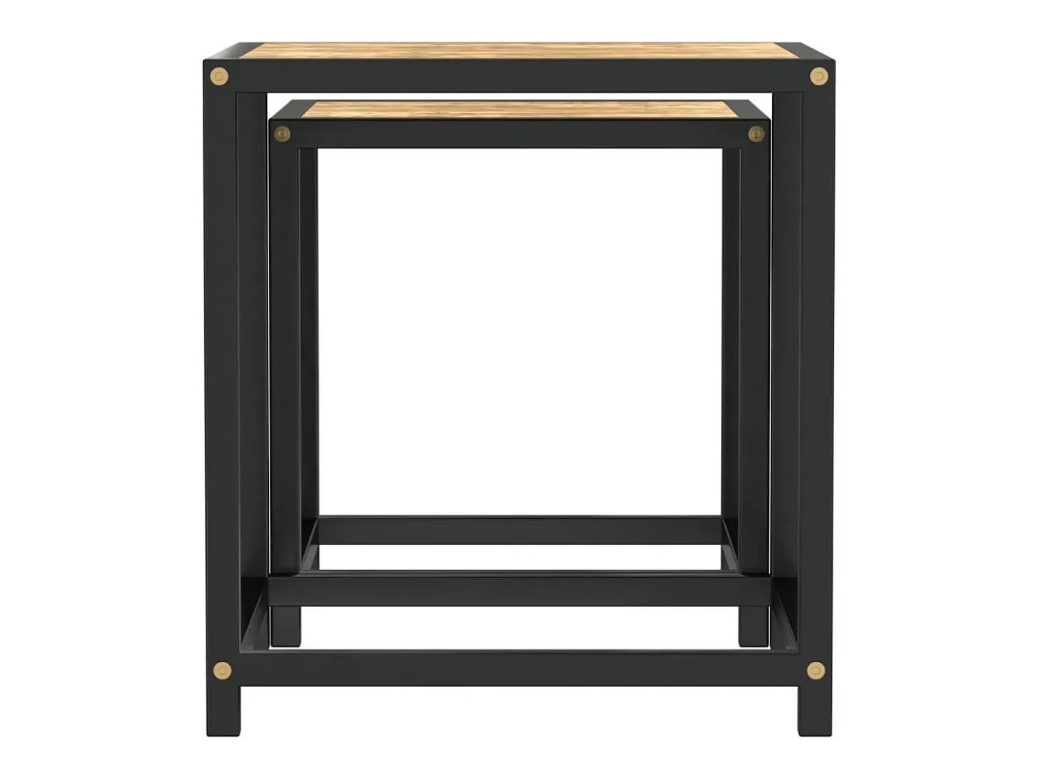 Mesas de centro 2 pcs MDF preto e amarelo PT258138