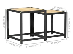 Mesas de centro 2 pcs MDF cor carvalho sonoma