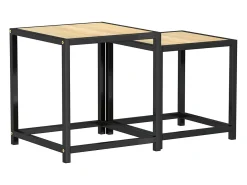 Mesas de centro 2 pcs MDF cor carvalho sonoma PT757555