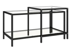 Mesas de centro 2 pcs vidro temperado transparente PT763891