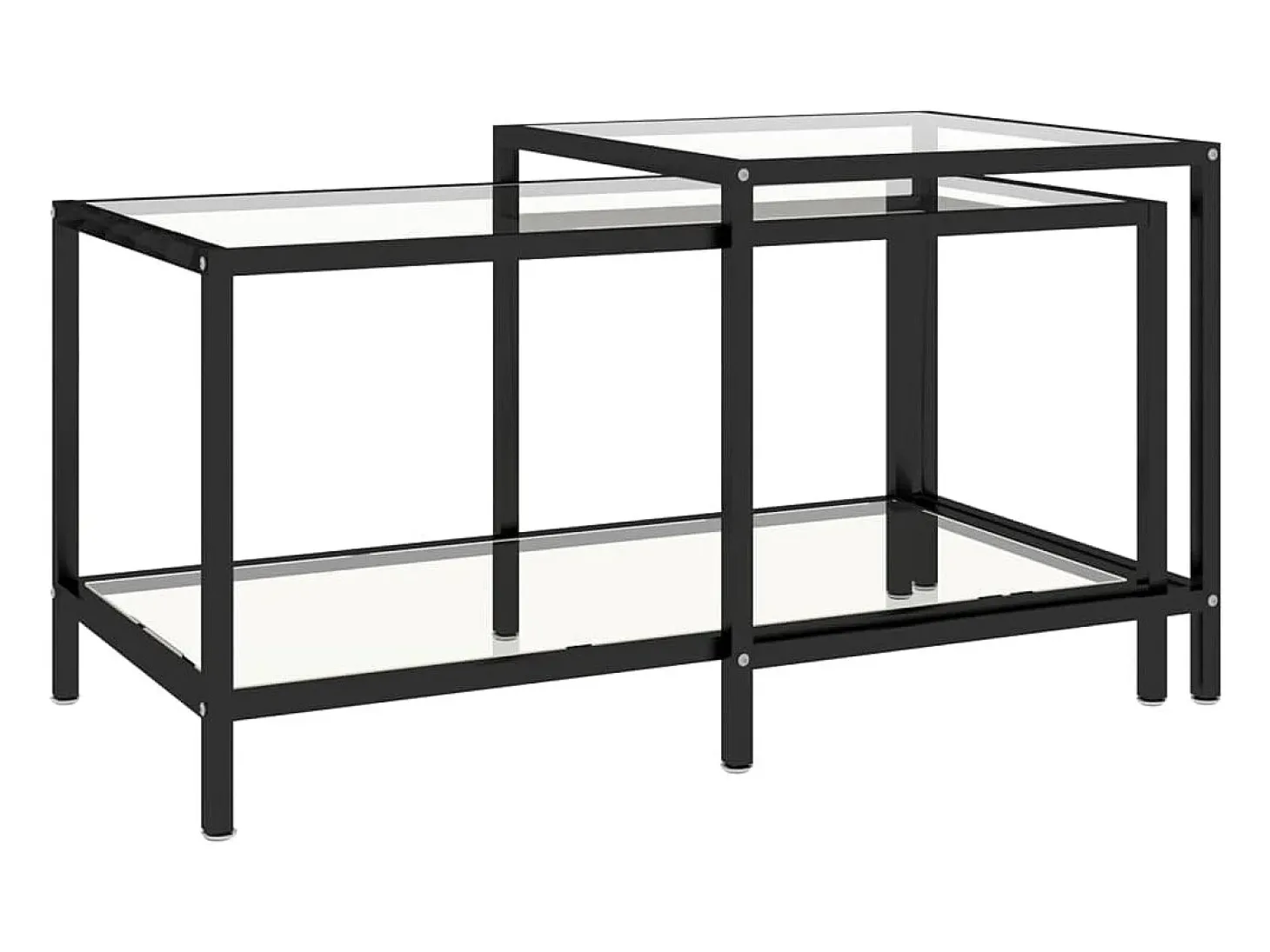 Mesas de centro 2 pcs vidro temperado transparente PT763891