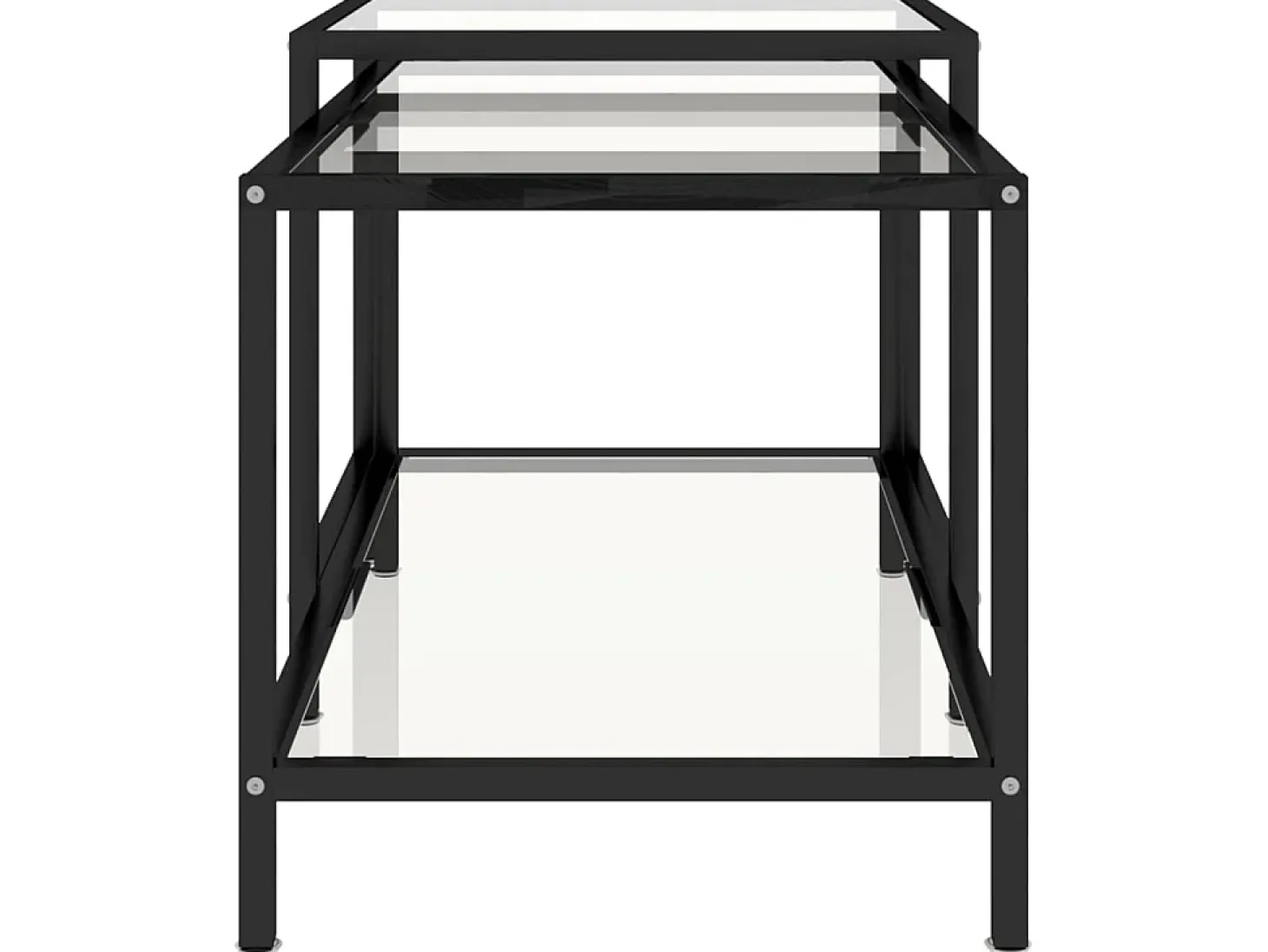 Mesas de centro 2 pcs vidro temperado transparente PT763891