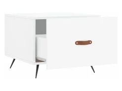 Mesas de centro 2 pcs 50x50x40 cm branco brilhante