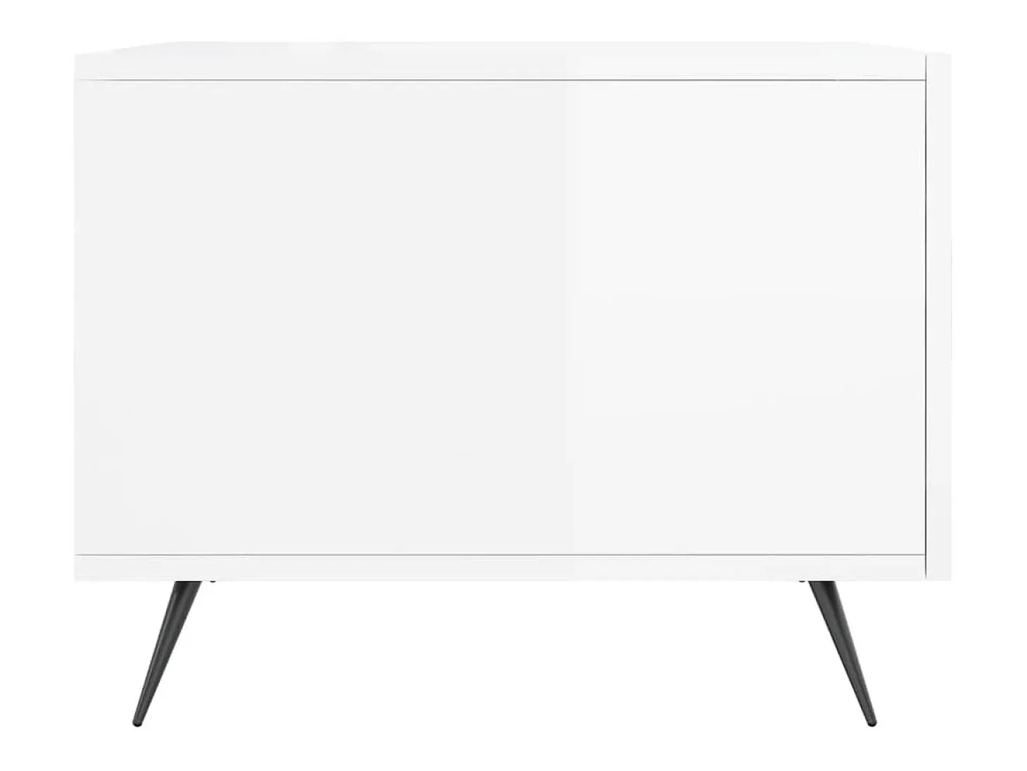 Mesas de centro 2 pcs 50x50x40 cm branco brilhante