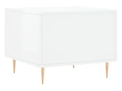 Mesas de centro 2 pcs 50x50x40 cm branco brilhante