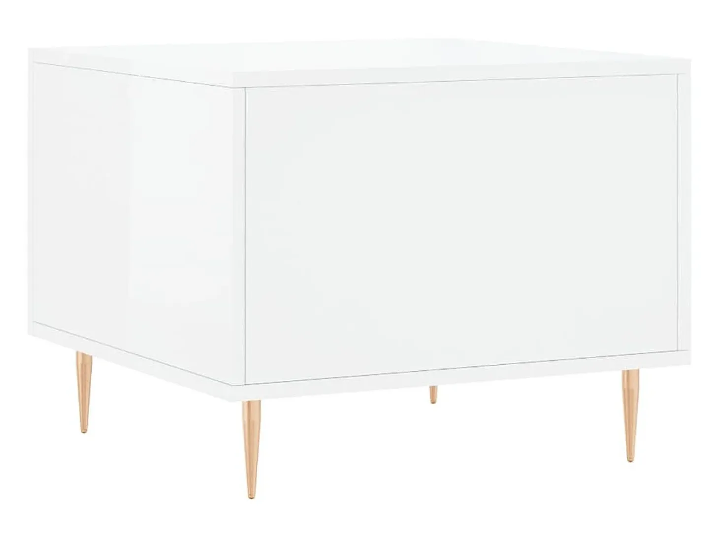 Mesas de centro 2 pcs 50x50x40 cm branco brilhante