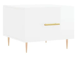 Mesas de centro 2 pcs 50x50x40 cm branco brilhante
