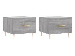 Mesas de centro 2 pcs 50x50x40 cm madeira proc. sonoma cinza PT611513