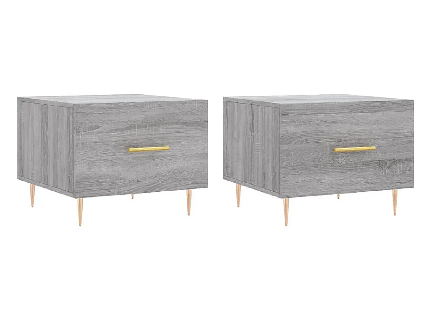Mesas de centro 2 pcs 50x50x40 cm madeira proc. sonoma cinza PT611513