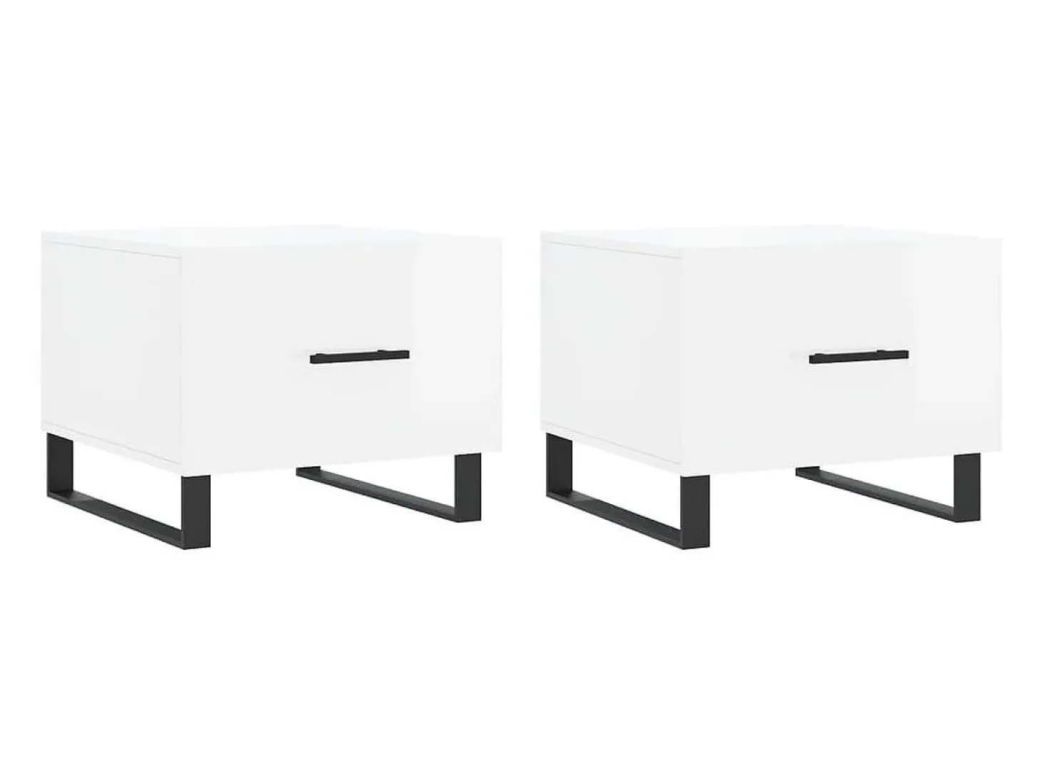 Mesas de centro 2 pcs 50x50x40 cm branco brilhante PT937666