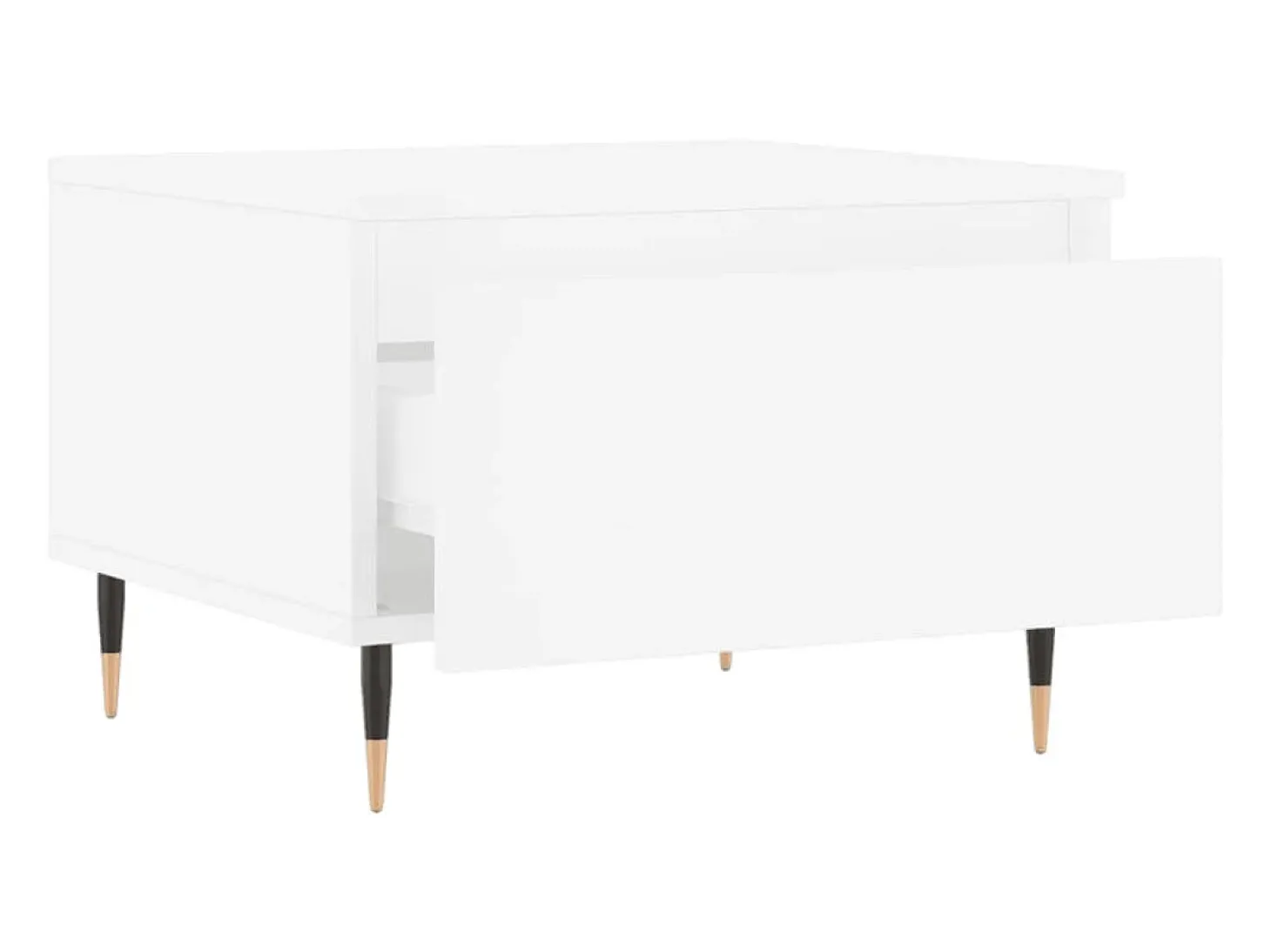 Mesas de centro 2 pcs 50x46x35 cm derivados de madeira branco