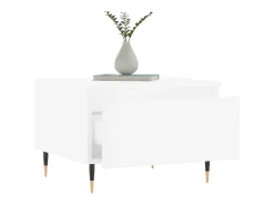 Mesas de centro 2 pcs 50x46x35 cm derivados de madeira branco